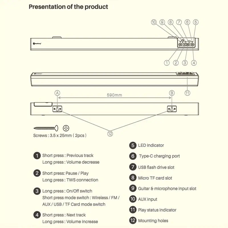NEWRIXING TV Soundbar